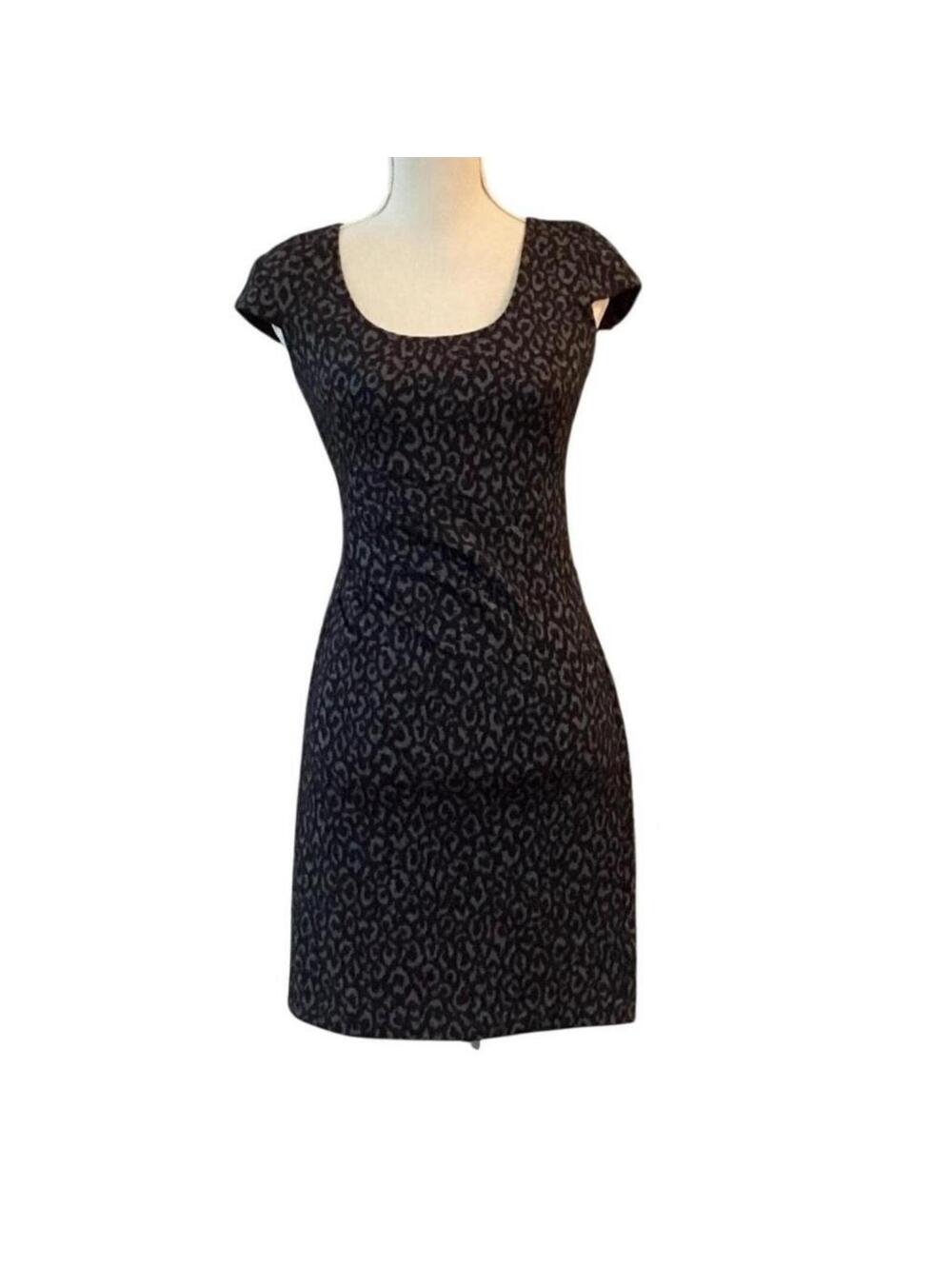 Ann Taylor: black Cheetah Print Dress Size 2
